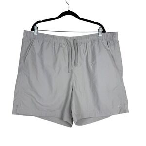 DSG Lifestyle Shorts Relaxed Fit Nylon Pull On Drawstring Light Gray 2XL NEW